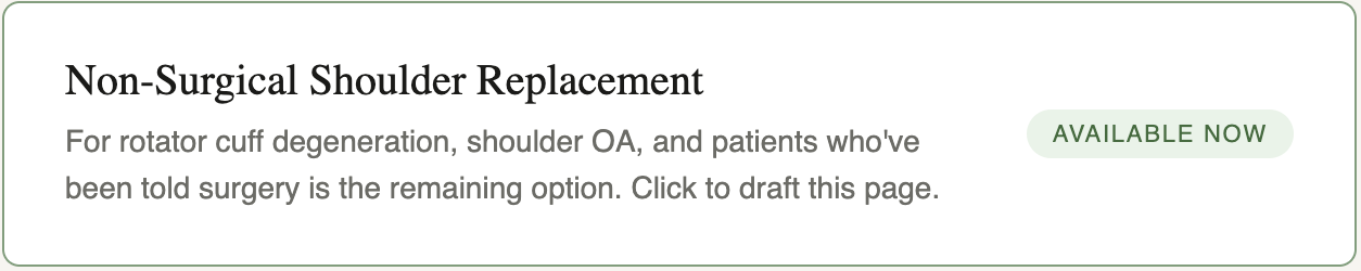 Non Surgical Shoulder Replacement in Burlington NC